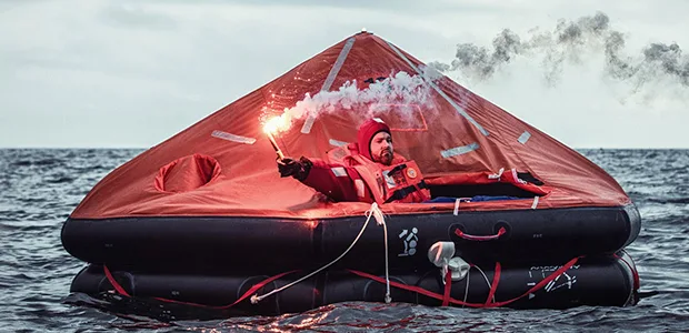 Survitec life raft — ISO 9650 and SOLAS approved marine survival craft