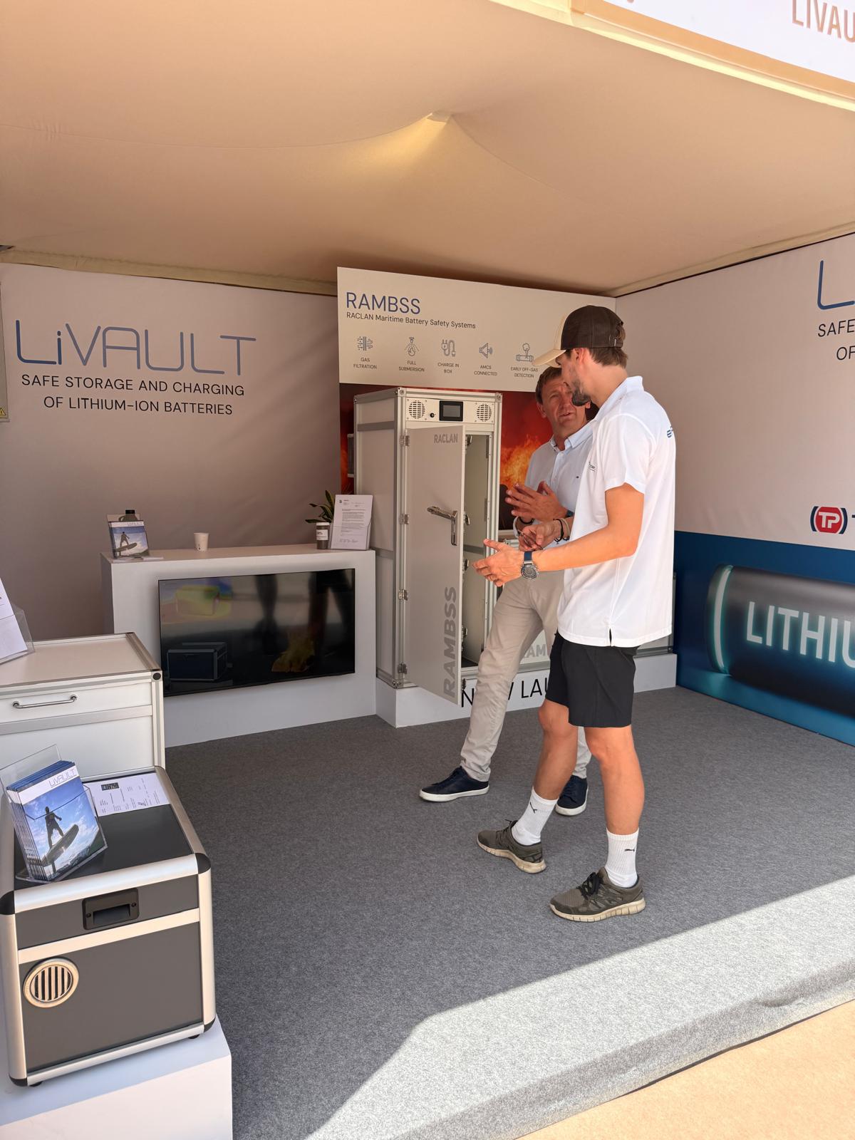 RAMBSS cabinet on display at the Livault booth SY43, Palma Superyacht Show 9 May 2026