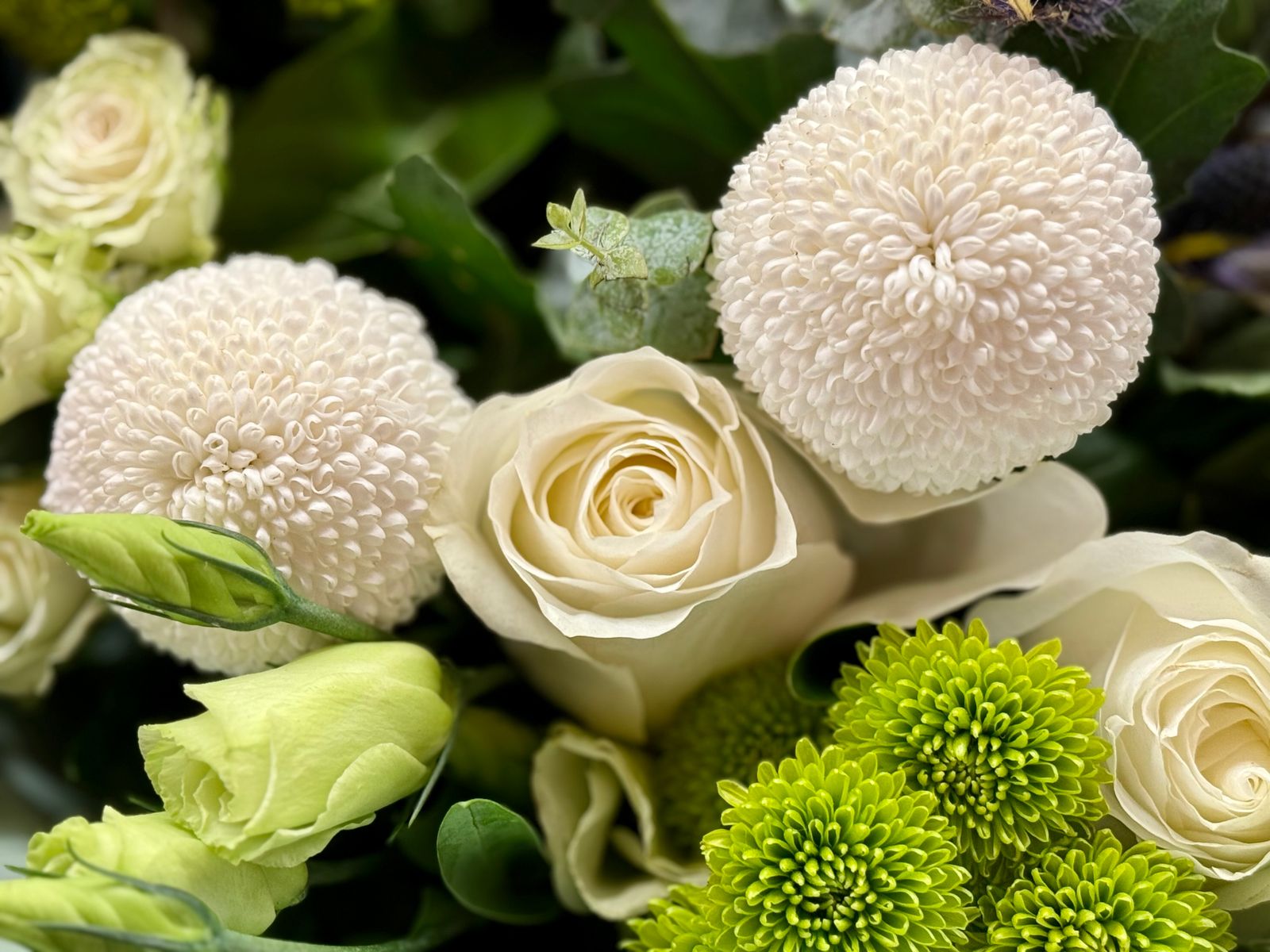 Close-up detail of luxury floral arrangement